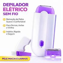 Depilador Portátil Feminino Recarregável USB Removedor de Pelos Corporal para Rosto Pernas Axilas e Biquíni