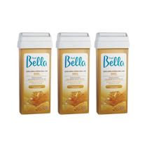 Depilatorio Depil Bella Roll-On Mel 100G - Kit Com 3Un