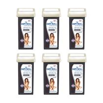 Depilatorio Depiroll Roll-On 100g Negra - Kit C/ 6un