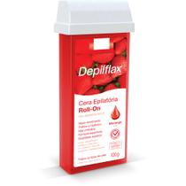 Depilflax Cera Depilação Roll-on Depilatória Morango 100g