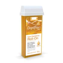 Depilflax Cera Depilatória Roll-on 100g ( Natural / Rosa / Hortelã / Chocolate / Mamão / Negra)