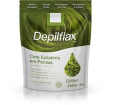 Depilflax Cera Glitter Perolada Fórmula Espanhola Jade 1Kg Depilflax Cera Glitter Perolada Fórmula Espanhola Jade 1Kg