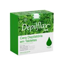 Depilflax Cera Quente Para Depilação Tablete Hortelã 01un 500g