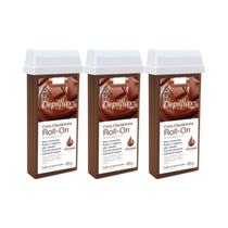 Depilflax Cera Roll-on Refil Chocolate 100g - 3 Unidades Depilflax Cera Roll-on Refil Chocolate 100g - 3 Unidades