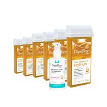 Depilflax Cera Roll-on Refil Natural 100g 6 Uni + Óleo Pós Depilatório 250ml Depilflax Cera Roll-on Refil Natural 100g 6 Uni + Óleo Pós Depilatório 250ml