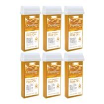 Depilflax Cera Roll-on Refil Natural 100g - 6 Unidades