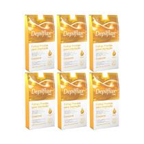 Depilflax Folhas Prontas Corporais c/ 20 Natural - 6 Unidades