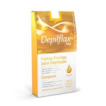 Depilflax Folhas Prontas Depilação Corporal Natural C/20und Depilflax Folhas Prontas Depilação Corporal Natural C/20und