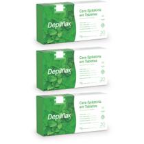 Depilflax Kit 3 Caixas Cera Quente Depilatória Espanhola 1Kg Natural Coco Negra Hortelã Rosa Depilflax Kit 3 Caixas Cera Quente Depilatória Espanhola 1Kg Natural Coco Negra Hortelã Rosa