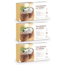 Depilflax Kit 3 Caixas Cera Quente Depilatória Espanhola 1Kg Natural Coco Negra Hortelã Rosa Depilflax Kit 3 Caixas Cera Quente Depilatória Espanhola 1Kg Natural Coco Negra Hortelã Rosa