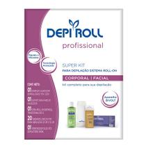 DepiRoll Depilação Roll-on Tradicional Kit Aparelho Aquecedor + Suporte + Cera+ Lenços + Removedor