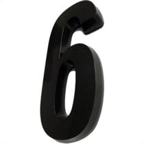 Deplasti Numero 3D Preto 6 13Cm Deplasti Numero 3D Preto 6 13Cm