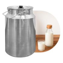 Depósito 10 Litros de Alumínio para Leite Óleo Gordura com Trava Reforçado