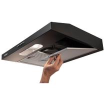Depurador de Ar Slim Suggar Dps161pt 60cm Alumínio Preto 110V Depurador de Ar Slim Suggar Dps161pt 60cm Alumínio Preto 110V