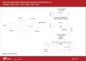 Depurador fischer power steel 60 cm 220v 16655.17635