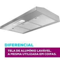Depurador Slim Suggar DPS181PR / DPS182PR 80cm 3 Velocidades Prata