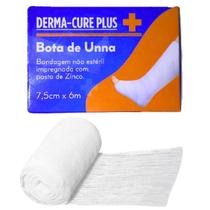 Derma-Cure Plus Bota de Unna Curativo 7,5cm x 6m Bandagem Cicatrizante impregnada com pasta de Zinco Unicenter