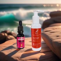 Derma-mi Creme clareador de virilhas e axilas + óleo vegetal de rosa Mosqueta 100% Puro 30ml