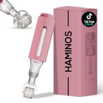 Derma Roller HAMINOS 0,25 mm com tanque de soro para lábios, pele e cabelo Derma Roller HAMINOS 0,25 mm com tanque de soro para lábios, pele e cabelo