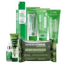 Dermachem Kit Antioleosidade Lenço+ Ativador+ Sérum+ Sabonete+ Esfoliante+ Gel+ Peel Off