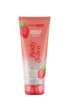 Dermachem Kit Morango Body Splash, Creme, Esfoliante e Sabonete Rotina Completa Pele Perfumada