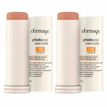 Dermage Photoage Stick Color Kit com 2 unidades - Protetor Solar com Cor FPS99