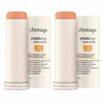 Dermage Photoage Stick Color Kit com 2 unidades - Protetor Solar com Cor FPS99