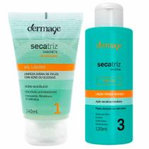 Dermage Secatriz Kit - Loção Tônica + Sabonete Líquido para Limpeza Facial