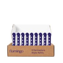 Dermaplane Blades reabastece Flamingo, 9 unidades para rosto