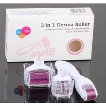 Dermaroller 3 em 1 Derma Roller System Microagulhamento - ConnectCell