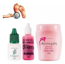 Dermopes Hidrata e Afina + Loção Delima Milagroso + Óleo para unha Tratamento 6x1 Abelha Rainha