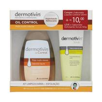 Dermotivin Kit Sabonete Líquido Oil Control 120ml Sabonete Esfoliante 60g