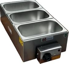 Derretedeira de Chocolate 3 Cubas 2,5 Kg Cada Cuba Linha Industrial Banho-Maria Multiuso Consercaf