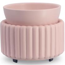 Derretedor de cera de cerâmica VICTORIA AROMA 3 em 1 Aquecedor de velas rosa