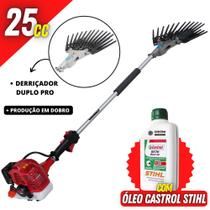 Derriçadeira Kawashima Haste Curta e Mãozinha Dupla Para Maior Produtividade + Óleo 2T Castrol Stihl