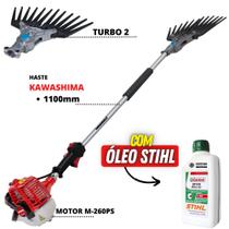 Derriçadeira Kawashima KWD2610T2 com Haste 1100mm M260-PS 26cc e Kit Turbo 2 + Óleo Castrol Stihl