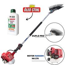 Derriçadeira Nakashi Mãozinha de Garra Dupla Para Produção em Dobro na Colheita + Óleo Castrol Stihl