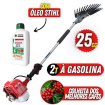 Derriçadeira Portátil de Café Nakashi Com Braço de 1100mm e Garra Dupla + 01 Óleo Castrol Stihl 2T