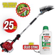Derriçadeira Premium Kawashima Com Haste 1100mm e Mãozinha de Garra Dupla + Óleo 2T Castrol Stihl