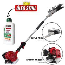 Derriçadeira Premium Kawashima KWD2600D2 com Haste 1100mm e Kit Duplo Pro 2 + 01 Óleo Castrol Stihl