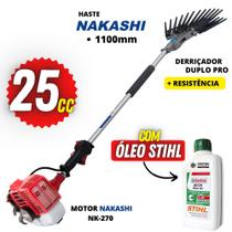 Derriçadeira Profissional de Café Nakashi Com Mãozinha de Garra Dupla + 01 Óleo Castrol Stihl 2T