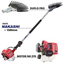 Derriçadeira Profissional Para Cafezais Nakashi DDL270NL com Haste Longa 1500mm e Mãozinha Dupla