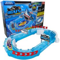 Desafio Ataque Do Tubarão Brinquedo Com Super Lanchas Micro Boats Castela