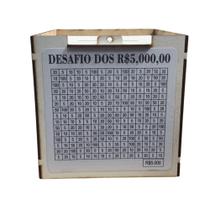 DESAFIO Cofre Mdf - Guarde Dinheiro Fácil - Junto 5Mil/10Mil/20Mil