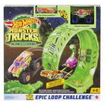Desafio Looping Épico Loop Brilha Escuro Monster Trucks - Mattel