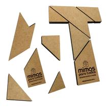 Desafio Monte o T Chines Tangram Quebra Cabeça Monta Letras Alfabeto Brinquedos Educativos Raciocínio Lógico Mimos Para Todos