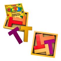 Desafio Raciocínio Lógico Quarteto Brinquedos Educativos Puzzle Madeira Maninho 9 anos