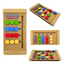 Desafio Sequencia de Cores Jogo Infantil Brinquedos Educativos Raciocínio Lógico Escolar Maninho Criança 3 anos