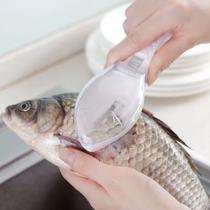 Descamador de peixe plástico com reservatório utilidades prático - Filó Modas