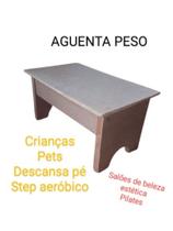 descansa pé manicure pets e crianças mini banquinho de mdf